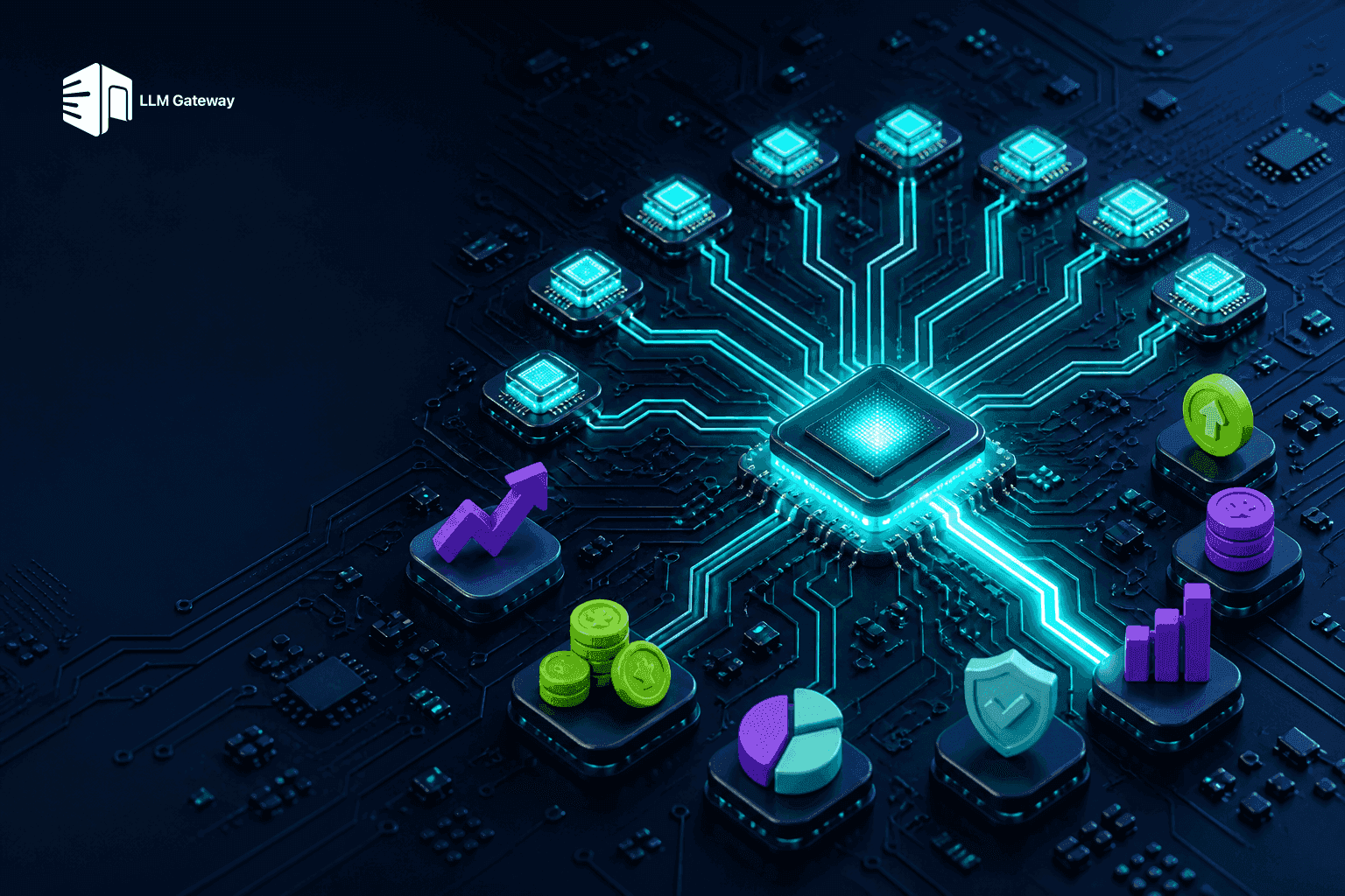 The best Portkey alternatives in 2026 — gateway routes diverging from a central hub on a circuit board