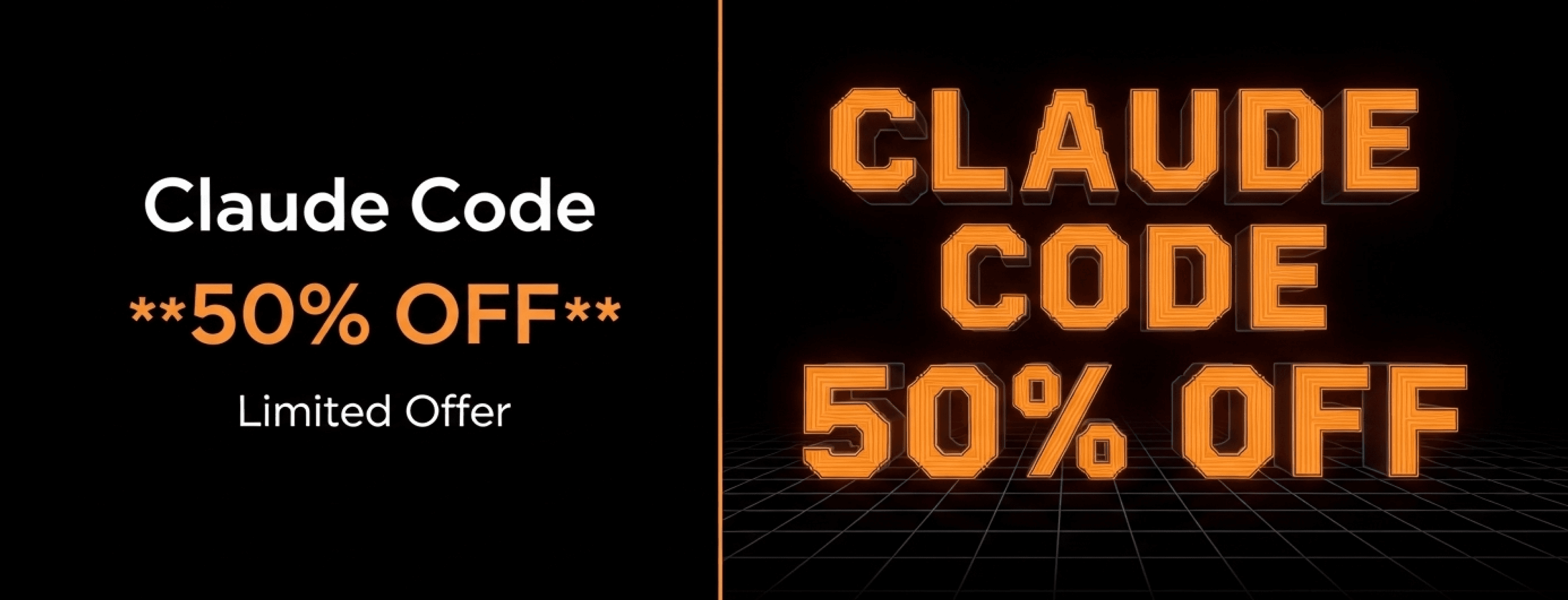 Claude Code 50% off limited time offer