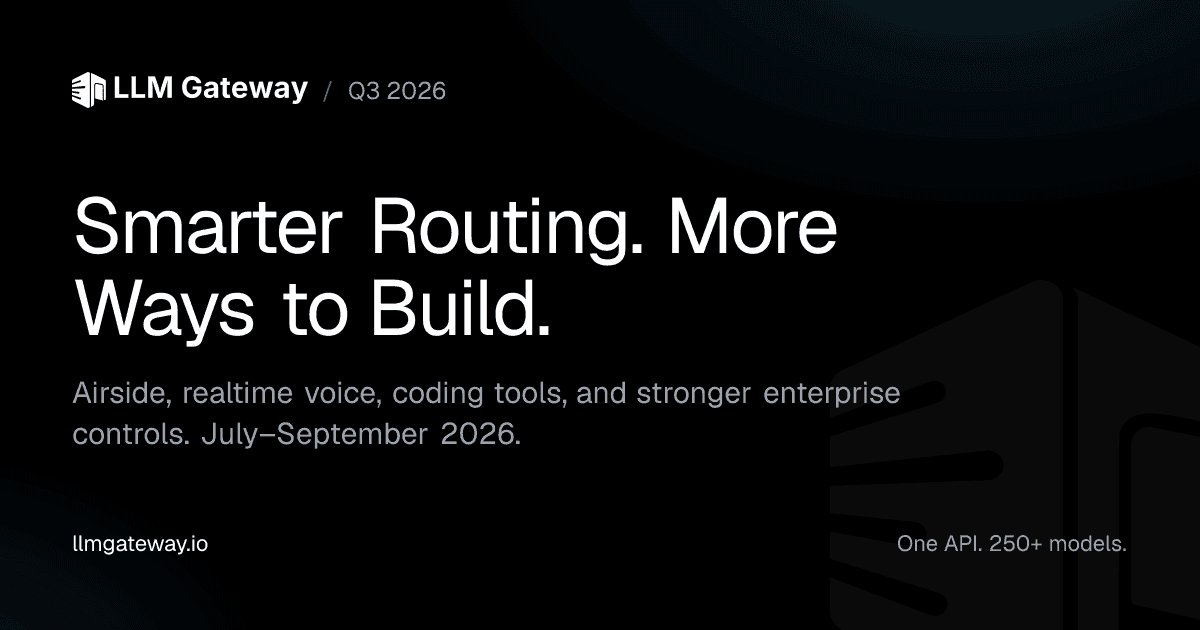LLM Gateway Q3 2026 product roundup: smarter routing, Airside and realtime