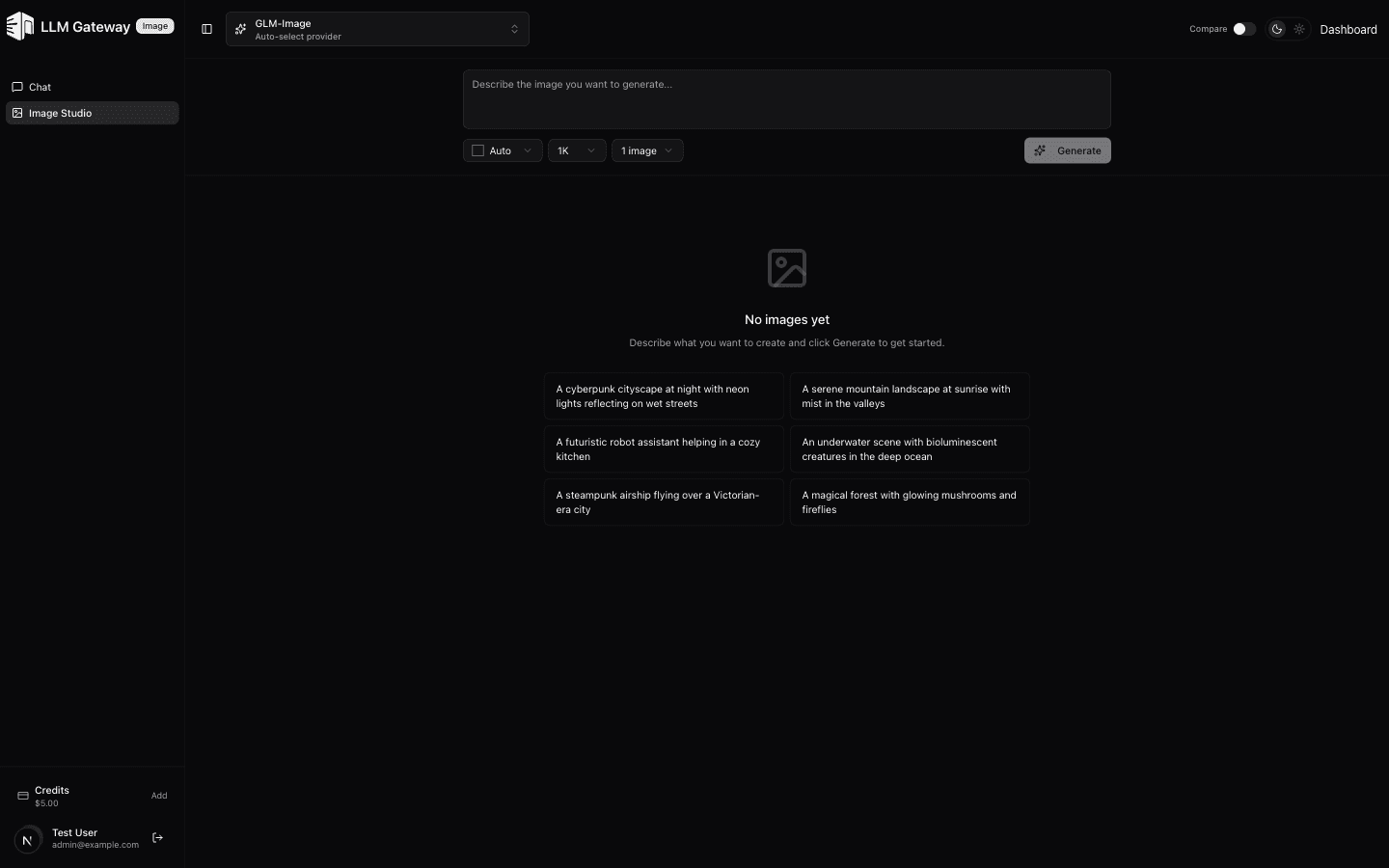 LLM Gateway Image Studio
