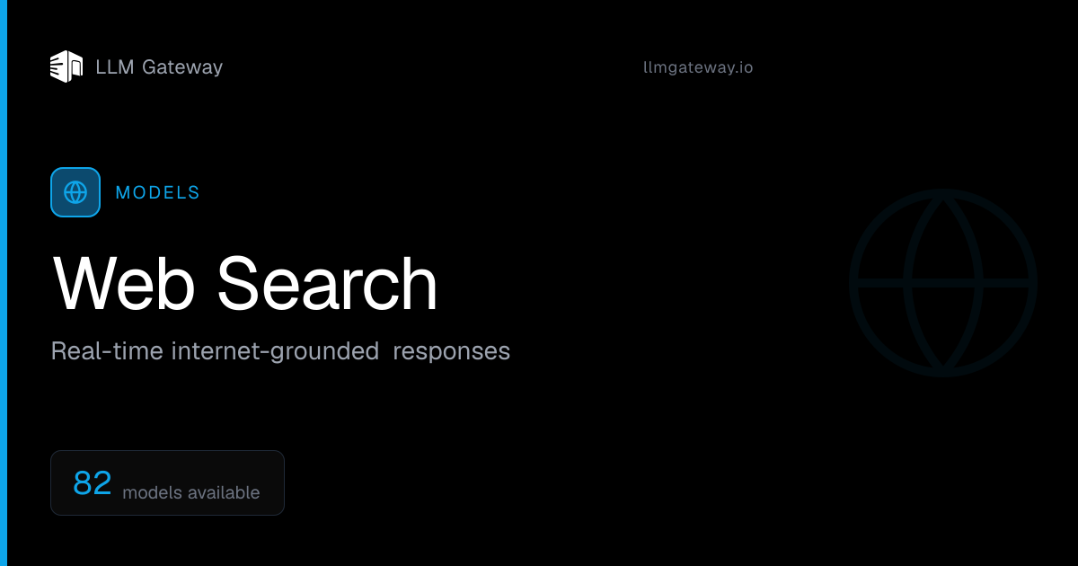 Web Search Models - AI Models with Internet Access | LLM Gateway